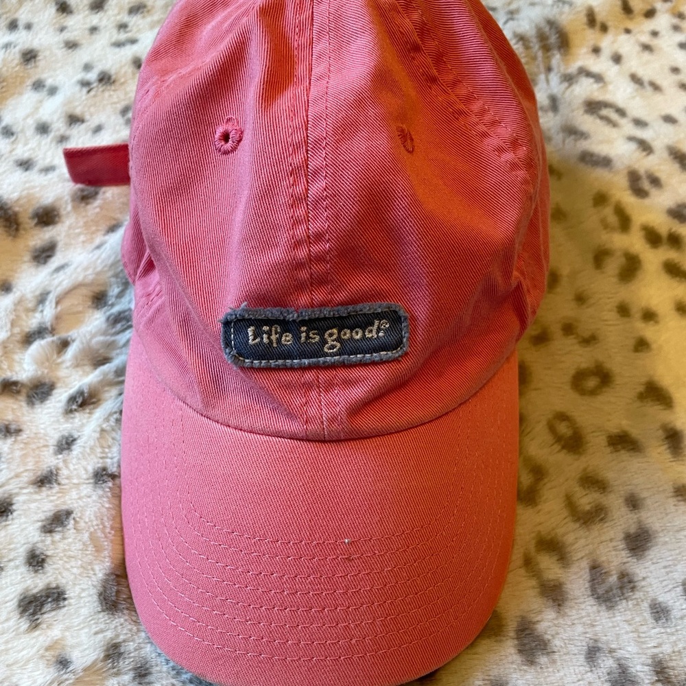Womens Life Is Good Cap/Hat. Like new. Pink and Blue.
